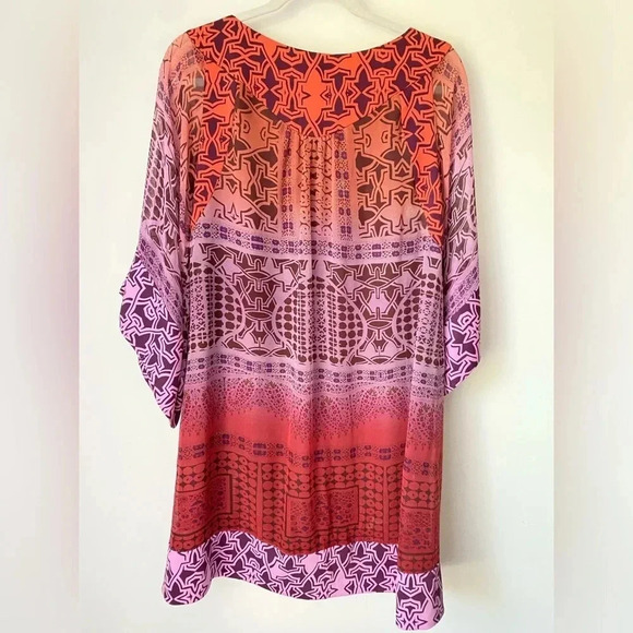 Diane Von Furstenberg Dress Women’s 4 Silk Tanaka Tunic Tapestry - Picture 3 of 11